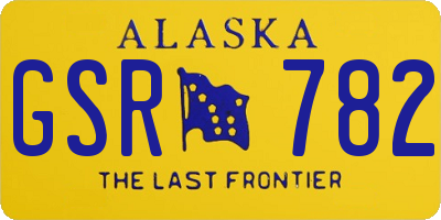 AK license plate GSR782