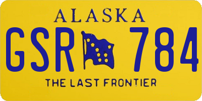 AK license plate GSR784