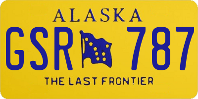 AK license plate GSR787