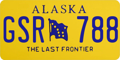 AK license plate GSR788