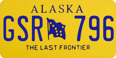 AK license plate GSR796