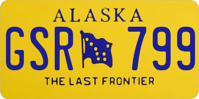 AK license plate GSR799