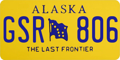 AK license plate GSR806