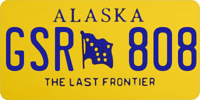 AK license plate GSR808