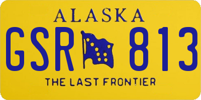 AK license plate GSR813