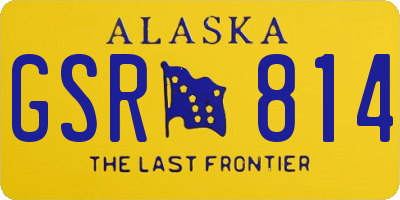 AK license plate GSR814