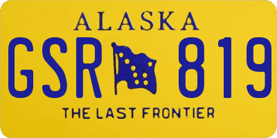 AK license plate GSR819