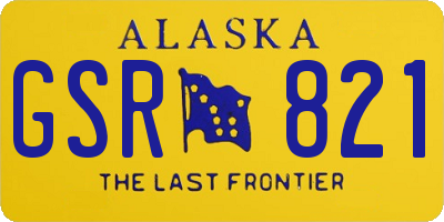 AK license plate GSR821