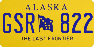 AK license plate GSR822