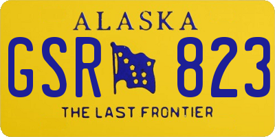 AK license plate GSR823