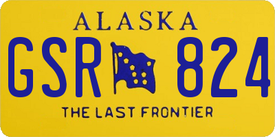 AK license plate GSR824