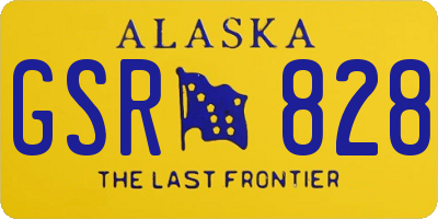 AK license plate GSR828