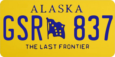 AK license plate GSR837