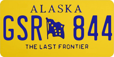 AK license plate GSR844