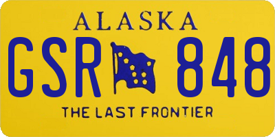 AK license plate GSR848