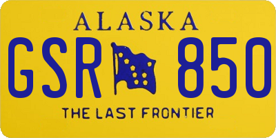 AK license plate GSR850