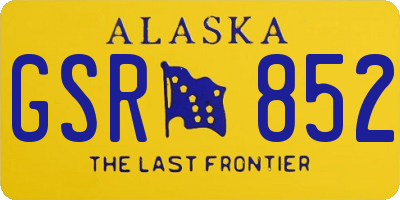 AK license plate GSR852