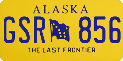 AK license plate GSR856