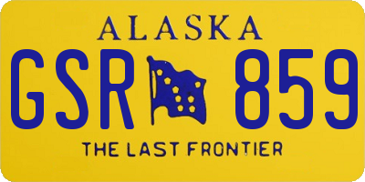 AK license plate GSR859