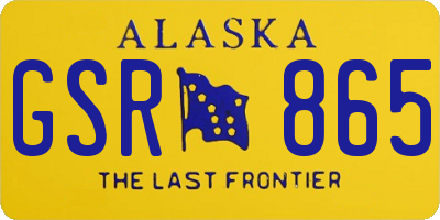 AK license plate GSR865