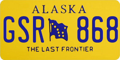 AK license plate GSR868