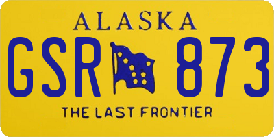 AK license plate GSR873