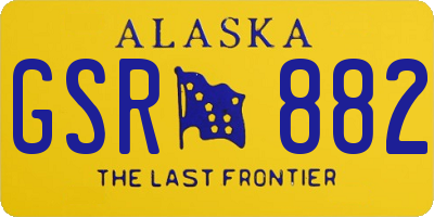 AK license plate GSR882