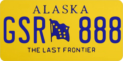 AK license plate GSR888