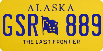 AK license plate GSR889