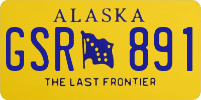 AK license plate GSR891