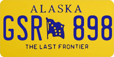 AK license plate GSR898