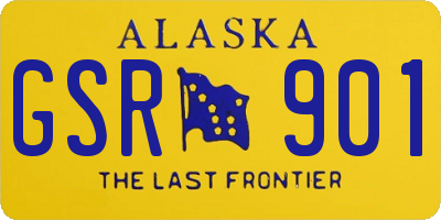 AK license plate GSR901