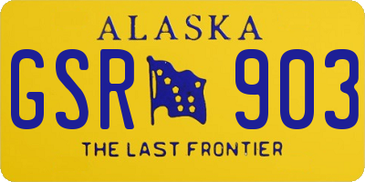 AK license plate GSR903