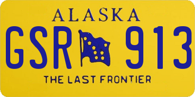 AK license plate GSR913