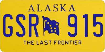 AK license plate GSR915