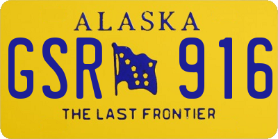 AK license plate GSR916
