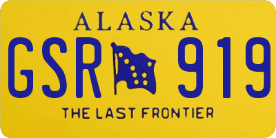 AK license plate GSR919