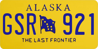 AK license plate GSR921