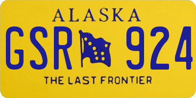 AK license plate GSR924
