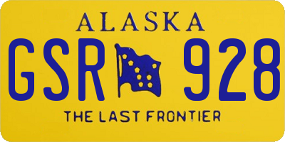 AK license plate GSR928