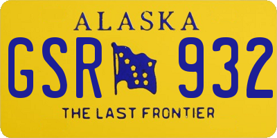 AK license plate GSR932