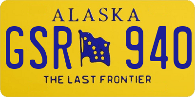 AK license plate GSR940