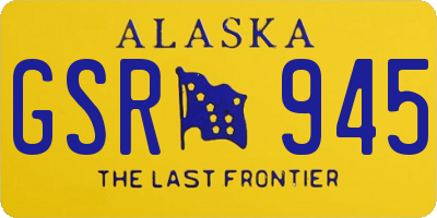 AK license plate GSR945
