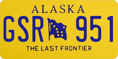 AK license plate GSR951