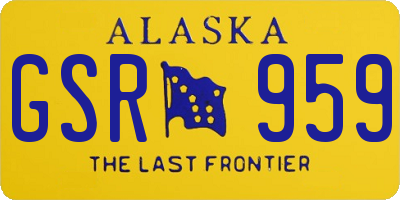 AK license plate GSR959