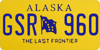 AK license plate GSR960