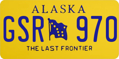 AK license plate GSR970