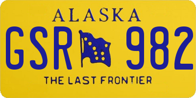 AK license plate GSR982