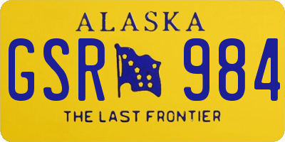 AK license plate GSR984