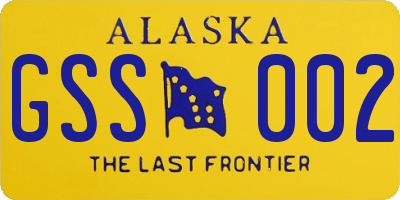 AK license plate GSS002